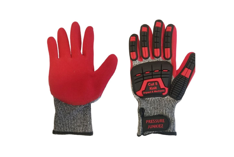 Cut level 5 Impact Gloves RED/BLACK
