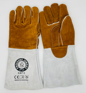 Top side welding gloves